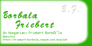 borbala friebert business card